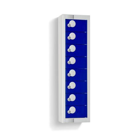 Elite Metal Wall Mounted Mobile Phone Storage Lockers - Small 8 Door 