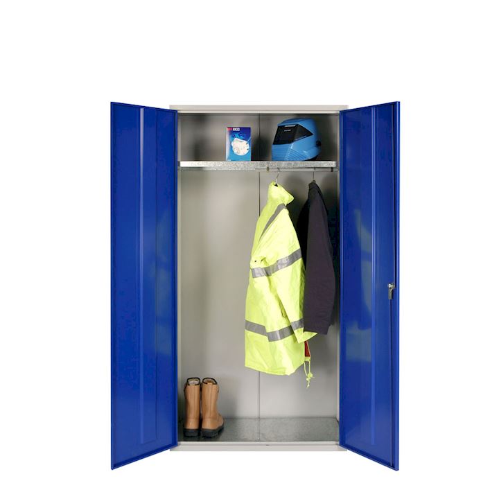 Elite Metal PPE Wardrobe Cupboard - Tall Double Door