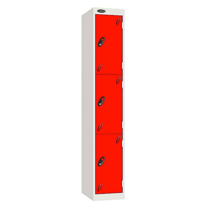 Probe Standard Metric Metal Locker - Tall 3 Door 180cm