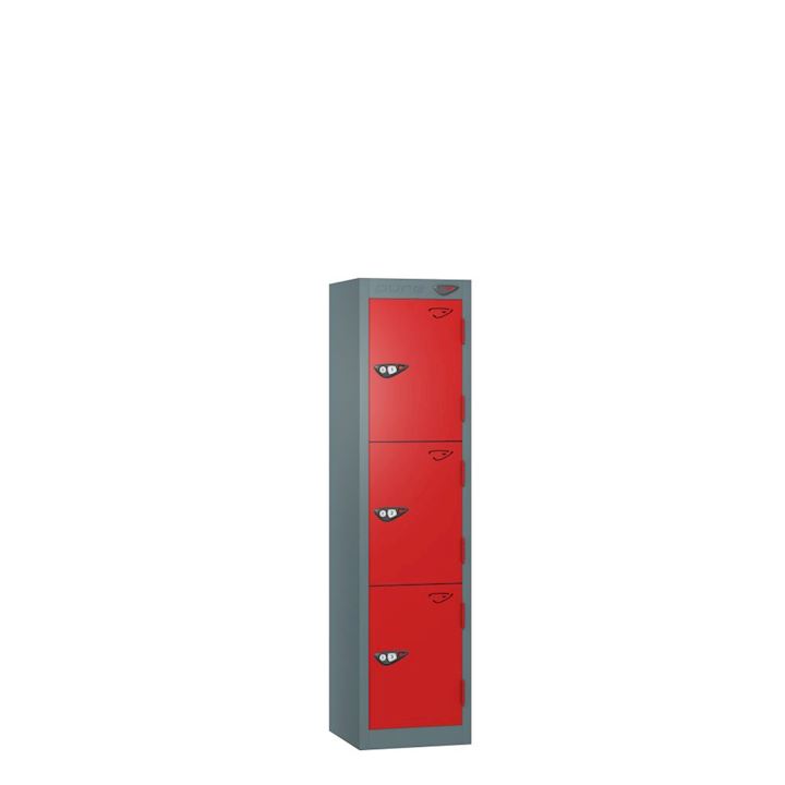 Pure Metal School Locker - 3 Door Low Height 