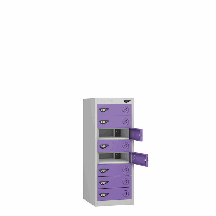 Pure Metal Charge or Store Laptop Locker - Low 8 Door 