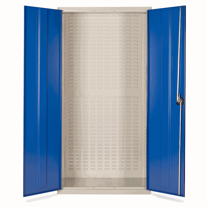 Small Parts Storage Cupboard with Louvre Panel - 1830H x 915W x 457D 