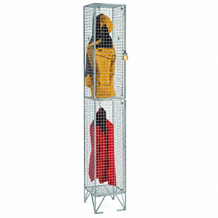 Wire Mesh Two Door Locker 198cm