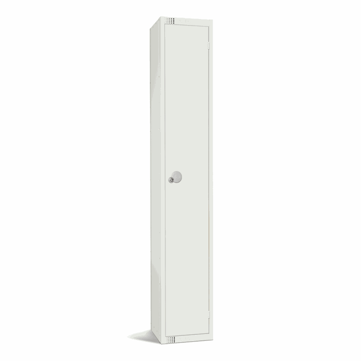 Elite All White Metal Locker - Tall 1 Door