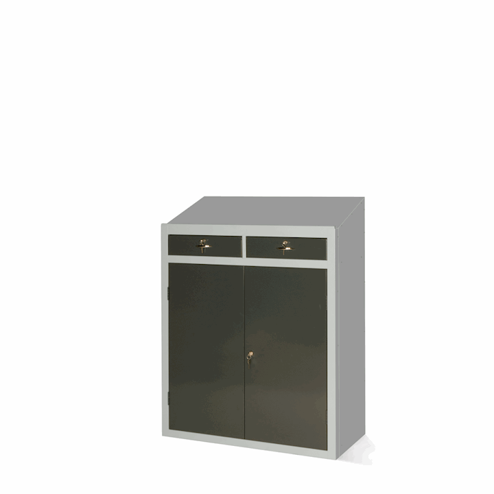 EliteMetal Workstation with 2 Pullout Drawers & 2 Shelves 