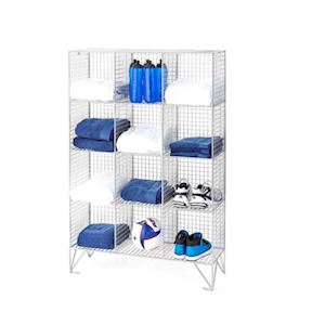 Wire Mesh Locker 12 Compartments 1360H With or Without Doors